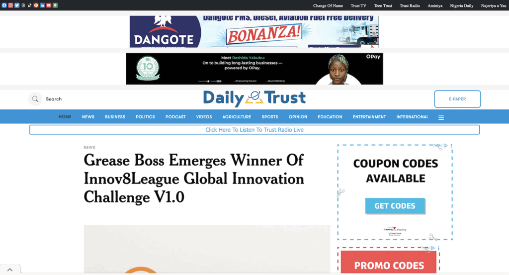 Daily Trust - Innovate League